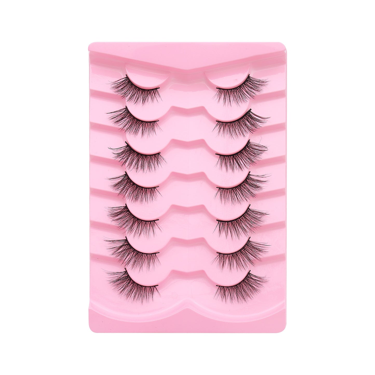 7 Pairs Wispy Cat Eye Lashes – Natural Look, Soft & Fluffy